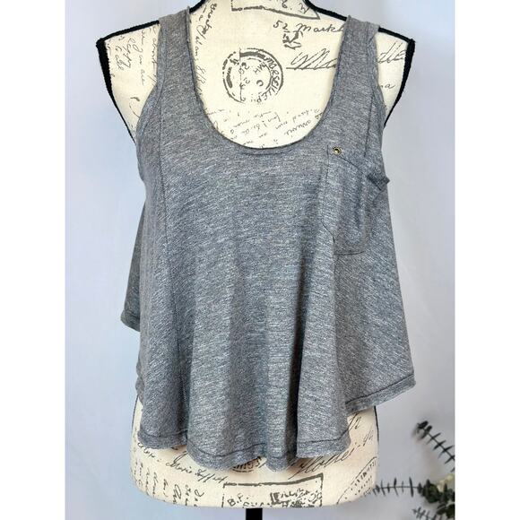 Free People Stevie Split Back Tank Gray XS - Picture 8 of 16